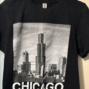 Black Chicago Skyline T-Shirt